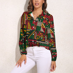 Vintage Casual Long Sleeve Shirt Top