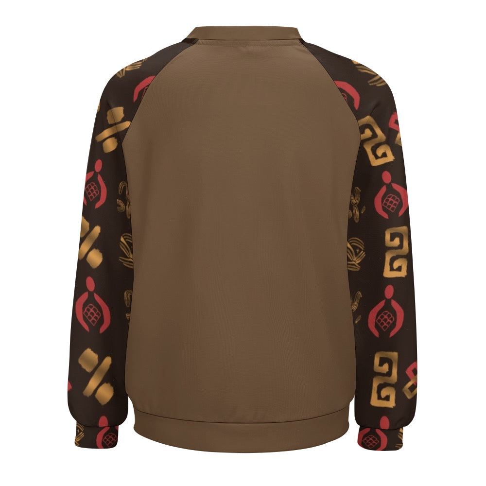 Raglan round neck sweater