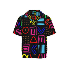 Men's Short Sleeve Fleece Hoodie (H54)