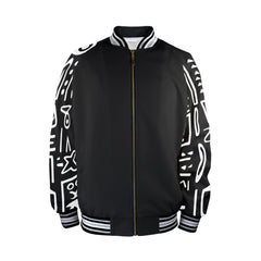New Men's Striped Trim Bomber Jacket
