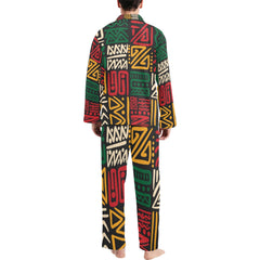 Men's V-Neck Long Pajama Set