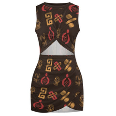 Navel-Baring Cross-Fit Hip Skirt
