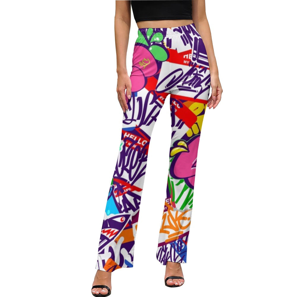 Women's AfroCentrc Pattern Harlem Renaissance LP Flared Pants
