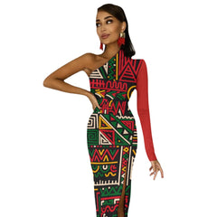 Half Sleeve Slit Dress