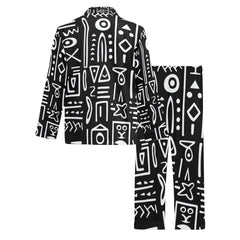 Men's V-Neck Long Pajama Set