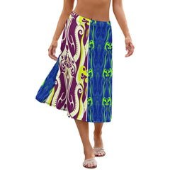 Jupe midi trapèze pour femme