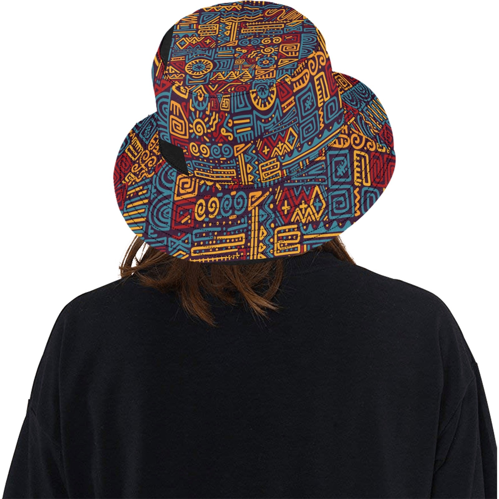 AfroCentrc Pattern  Black culture Black History Harlem Renaissance Unisex Summer Bucket Hat  Harlem Print Magic)