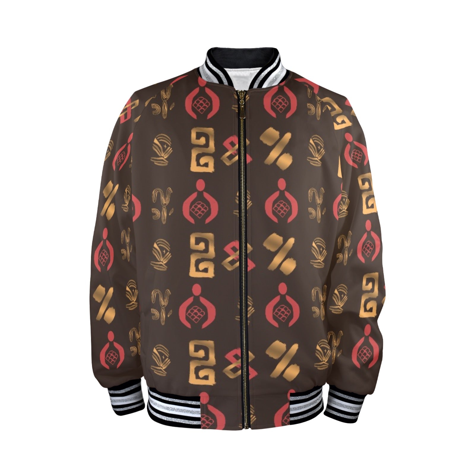 New Men's Striped Trim Bomber Jacket