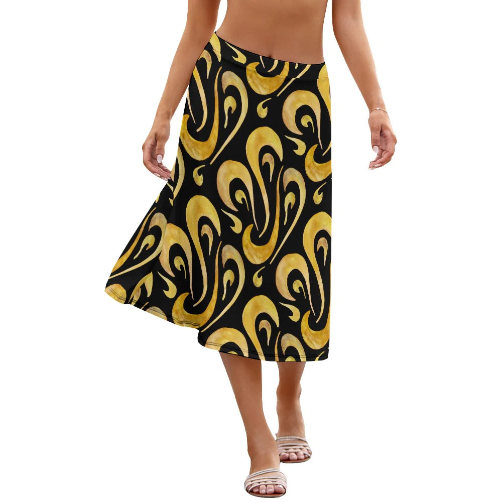 Women's A-Line Midi Skirt