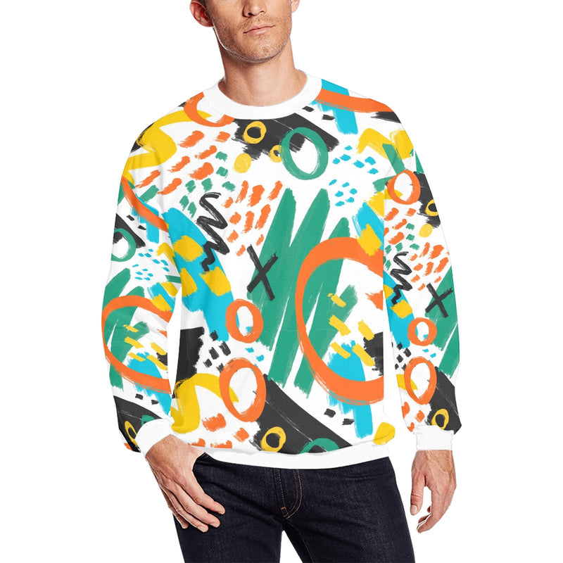 Men's All Over Print Fuzzy Sweatshirt (Model H18)