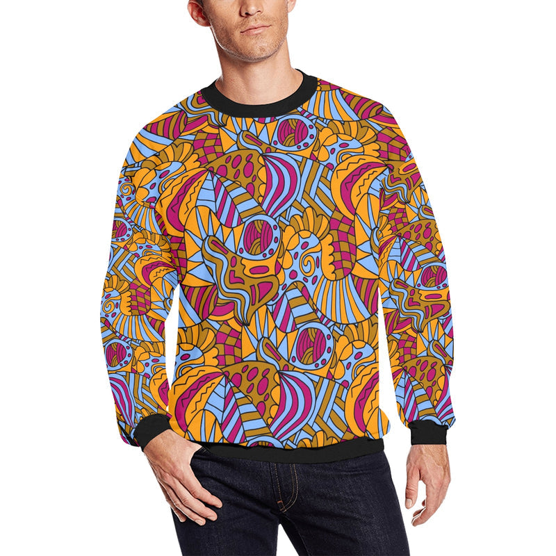 Men's All Over Print Fuzzy Sweatshirt (Model H18)