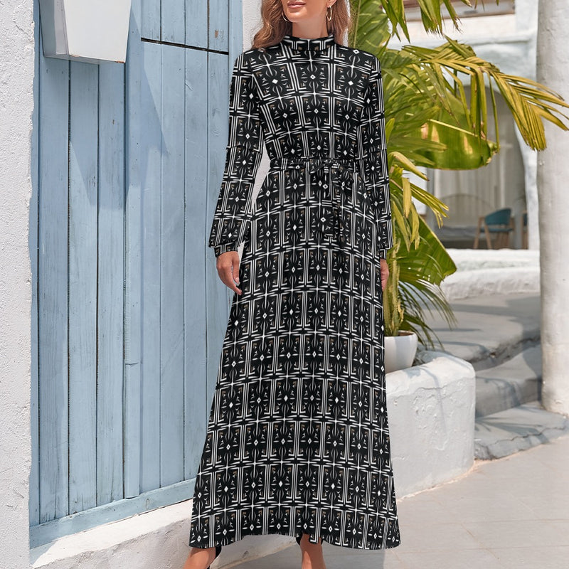 Women's Long Sleeve High Neck Dress