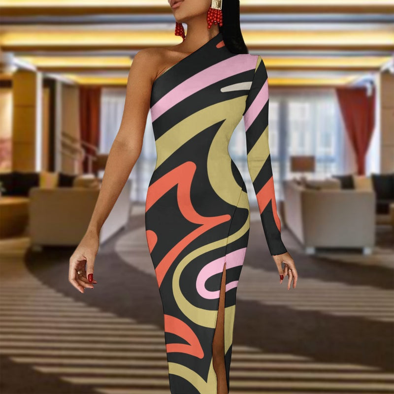 Women's Half Sleeve Slit Dress