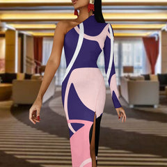 Half Sleeve Slit Dress for Women