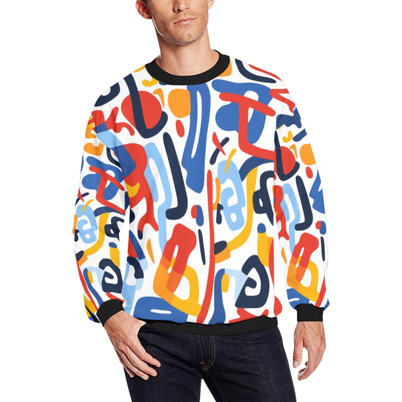 Men's All Over Print Fuzzy Sweatshirt (Model H18)