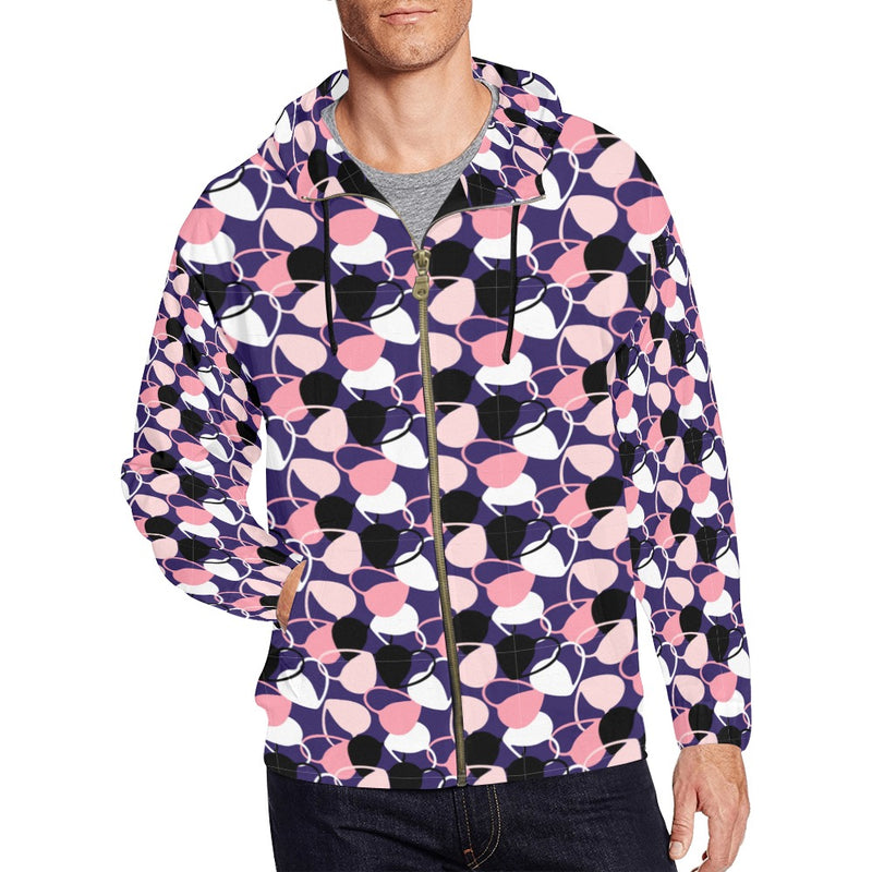 Men's All Over Print Full Zip Hoodie (Model H14)