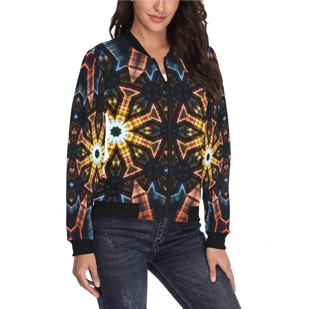 Women's All Over Print  Bomber Jacket (Model H36)