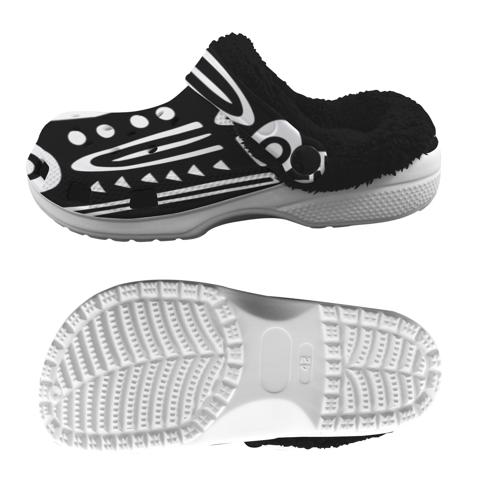Custom Print Fleece Lined Adults Clogs