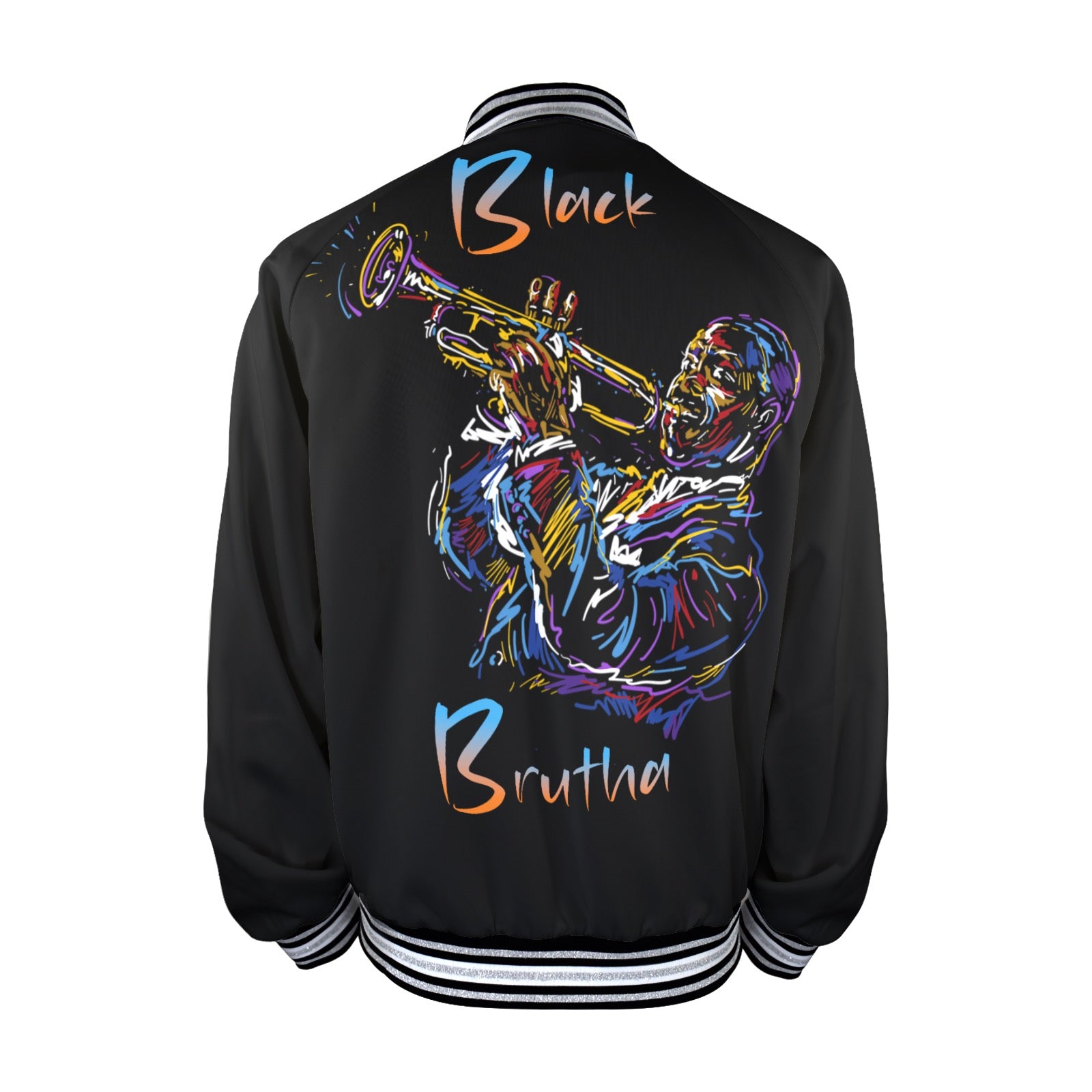 New Men's Striped Trim Bomber Jacket