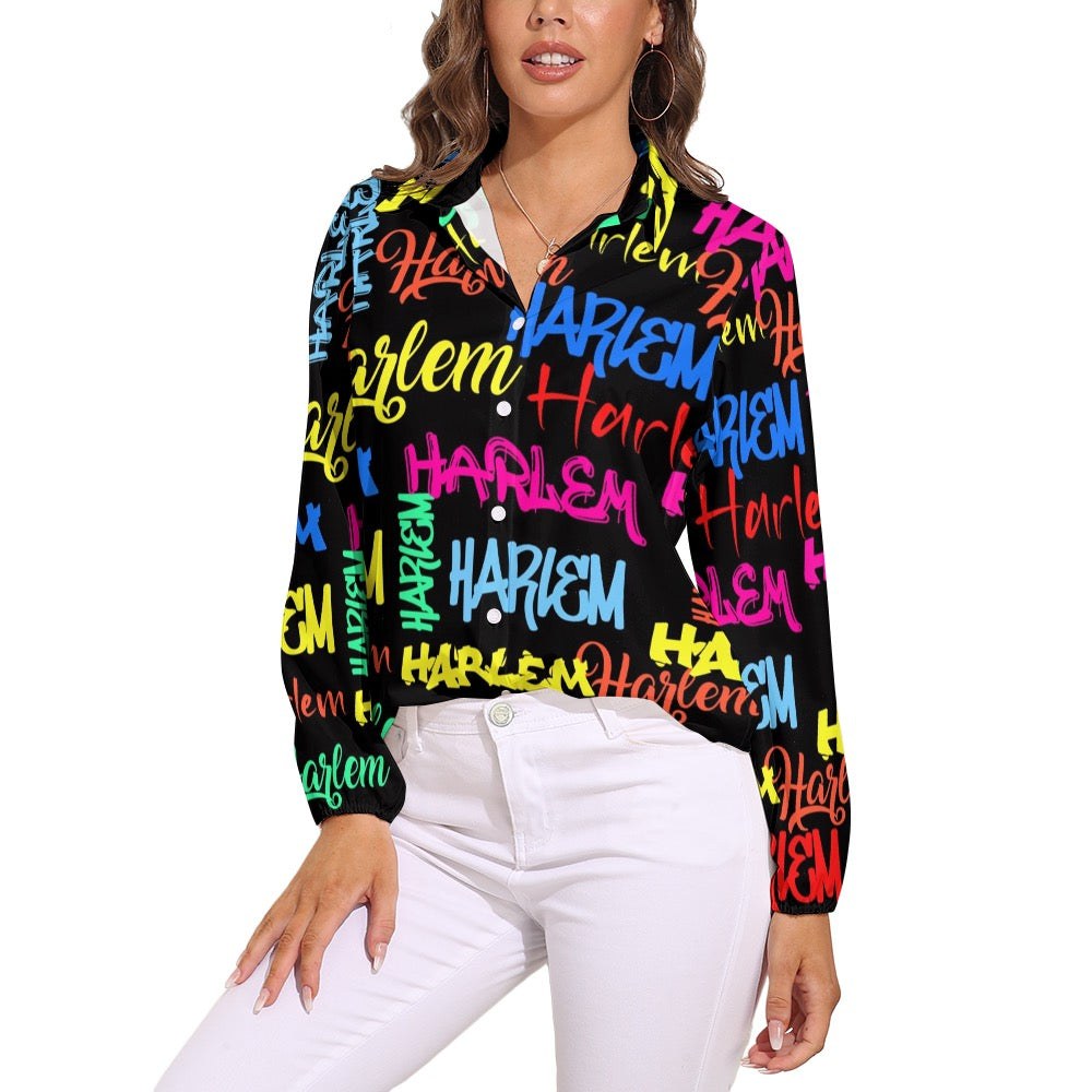 Vintage Casual Long Sleeve Shirt Top