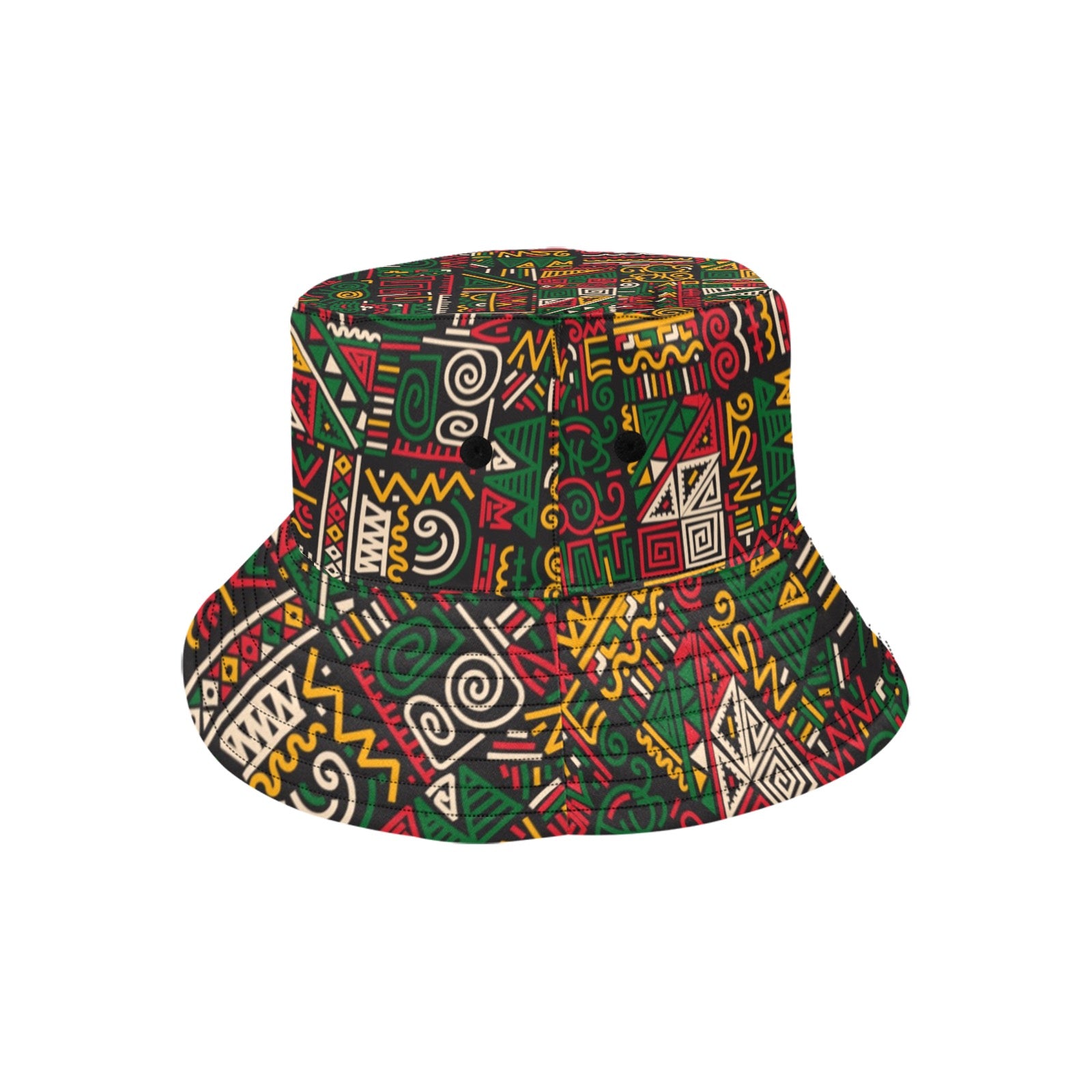 AfroCentrc Pattern  Black culture Black History Harlem RenaissanceUnisex Summer Bucket Hat (Harlem Print Magic)