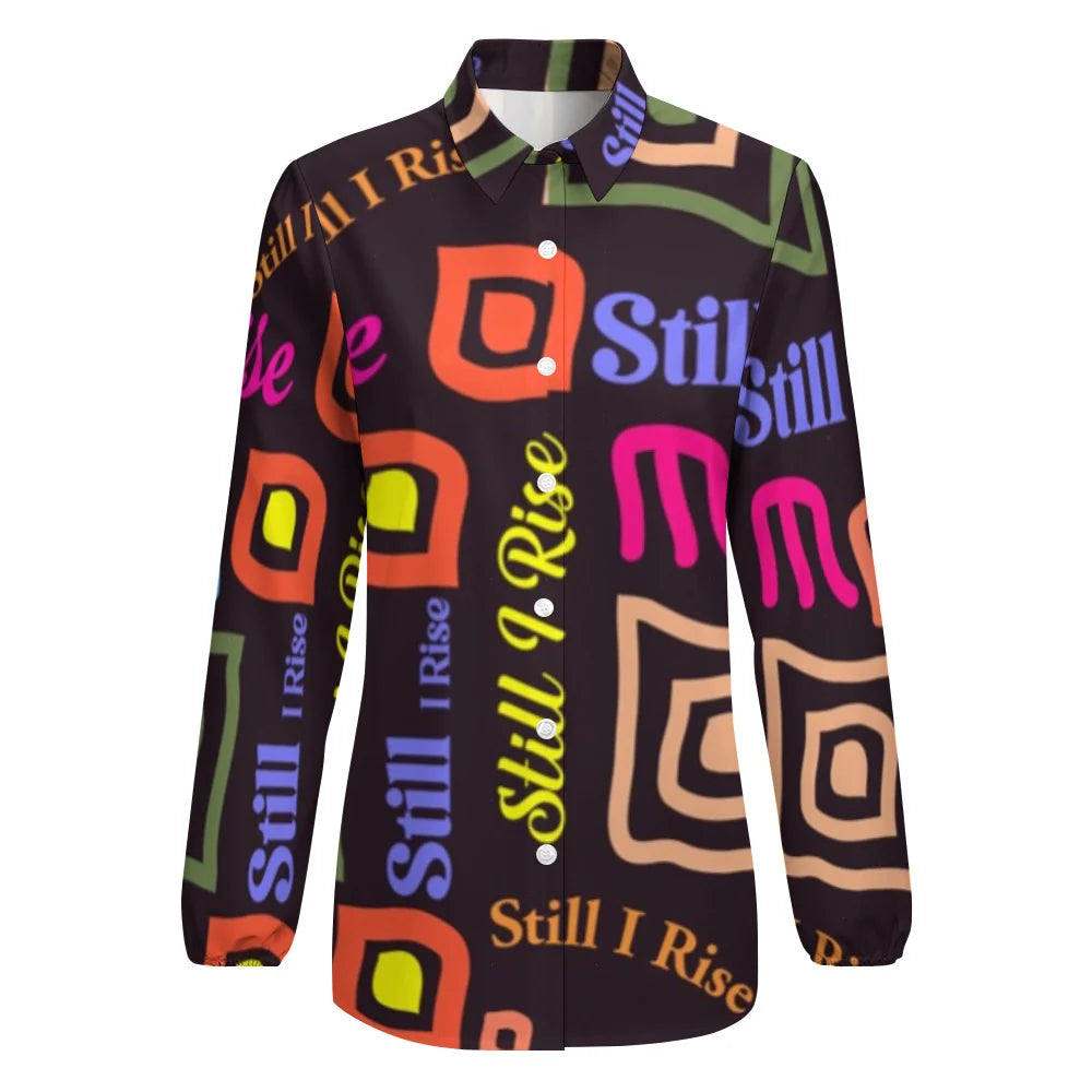 Women's Vintage Casual Long Sleeve Button-Down Shirt