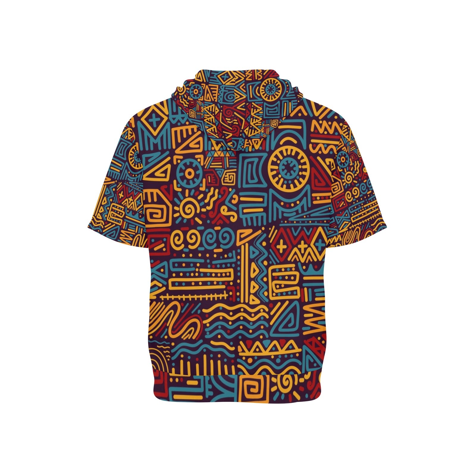 Men's Short Sleeve Fleece Hoodie (H54)