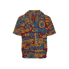 Men's Short Sleeve Fleece Hoodie (H54)