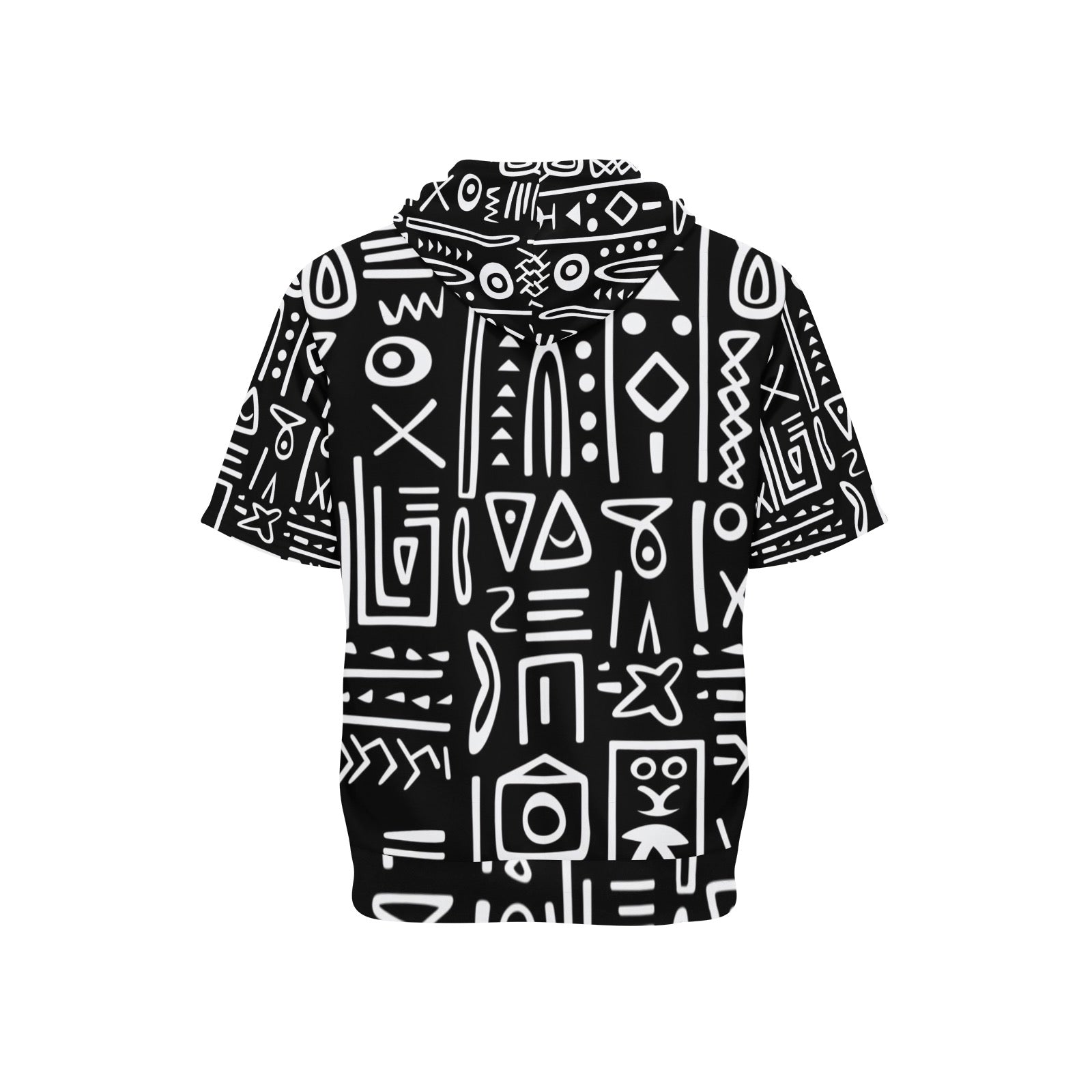 Men's Short Sleeve Fleece Hoodie (H54)