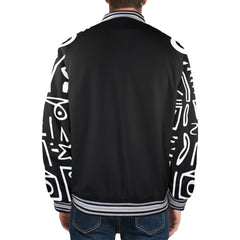 New Men's Striped Trim Bomber Jacket
