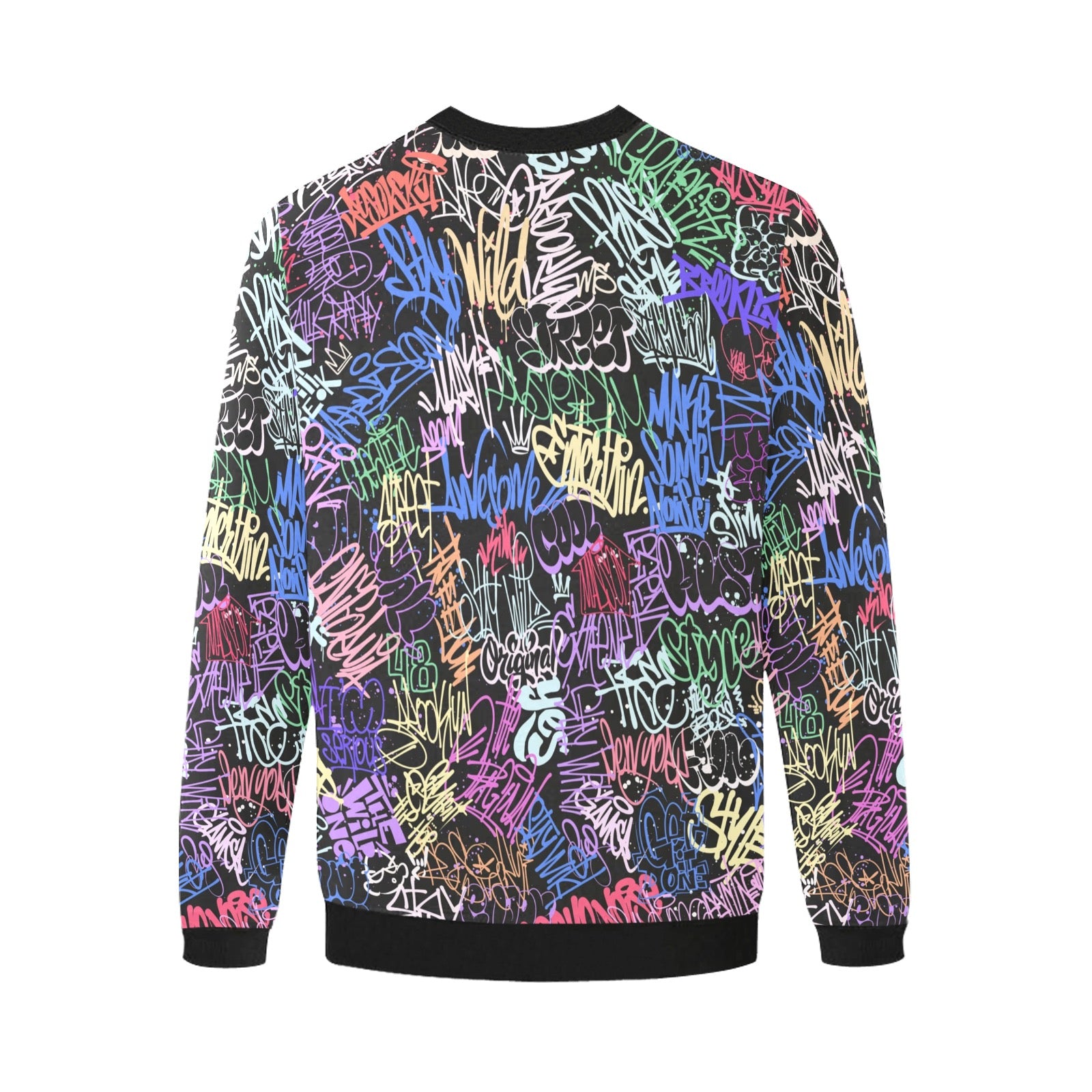 Men's All Over Print Fuzzy Sweatshirt (Model H18)
