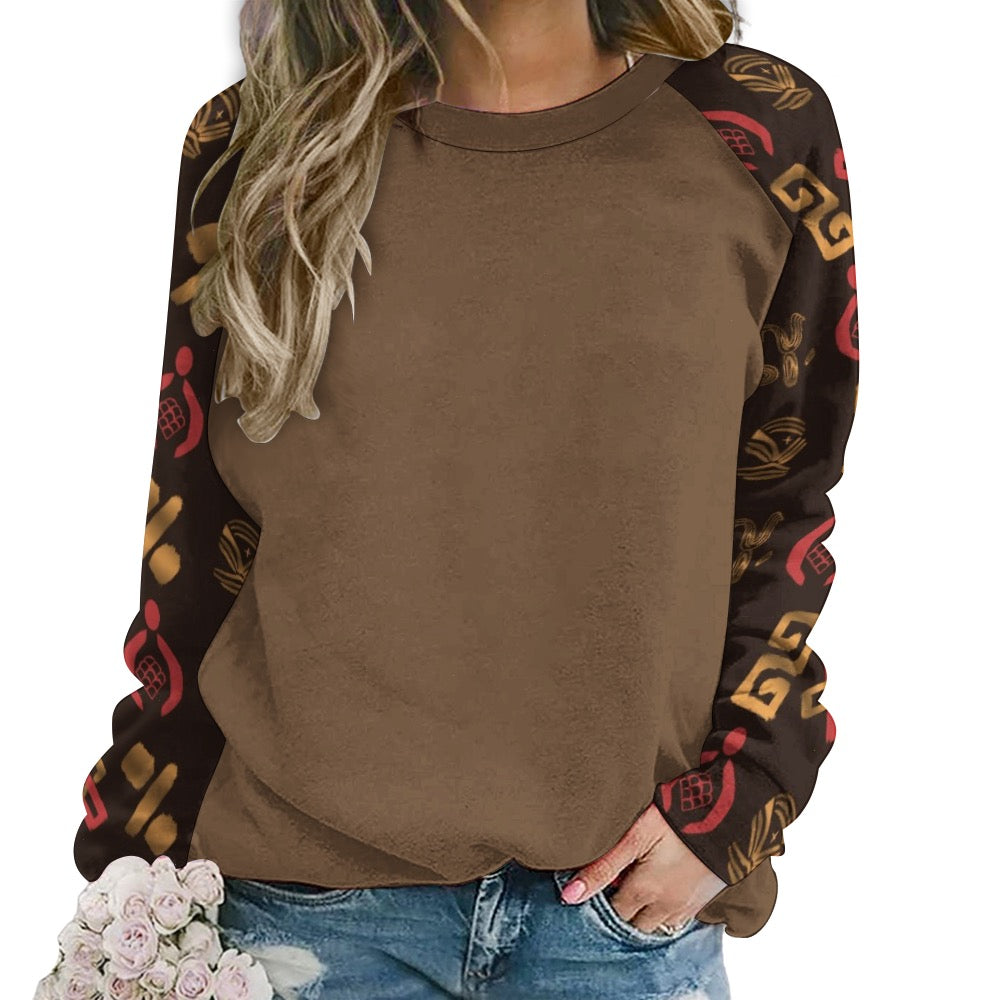Raglan round neck sweater