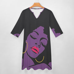 7-point sleeve dress