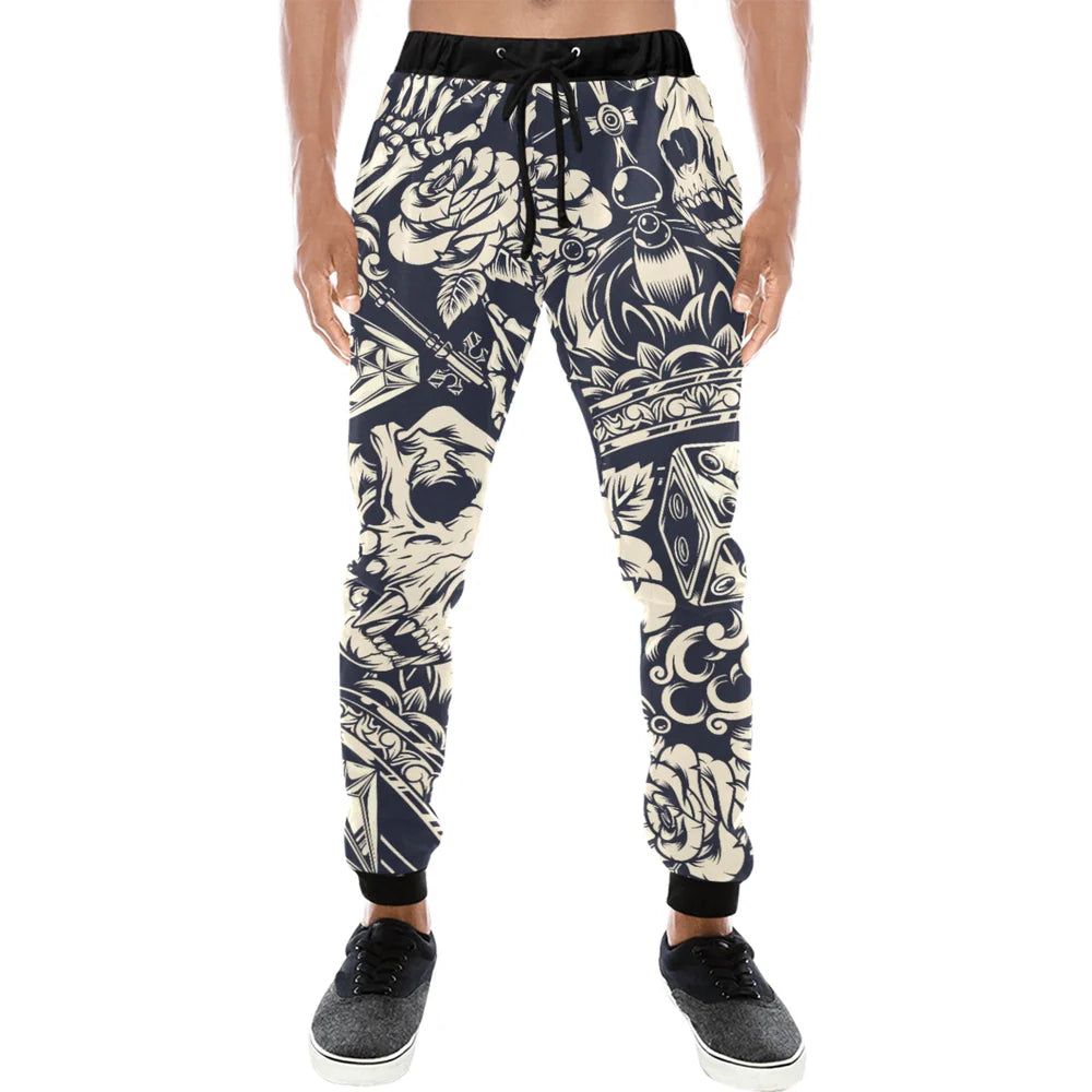 Men's All-Over Jogger Sweatpants (Model L11)