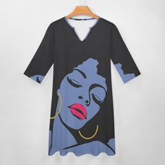7-point sleeve dress