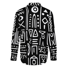 AfroCentrc Pattern  Black culture Black History Harlem Renaissance Women's long sleeved lining  ( Harlem Print Magic)