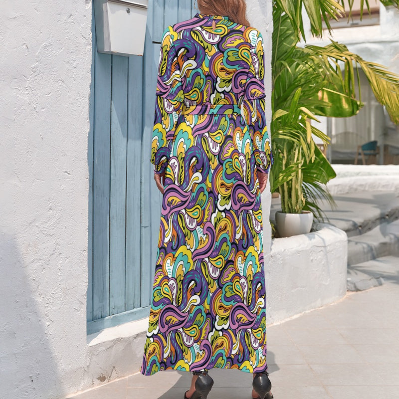 Women's Long Sleeve High Neck Dress