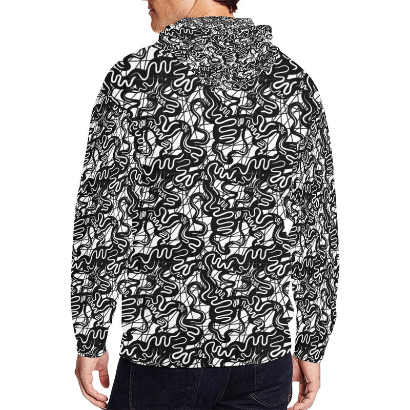 Men's All Over Print Full Zip Hoodie (Model H14)