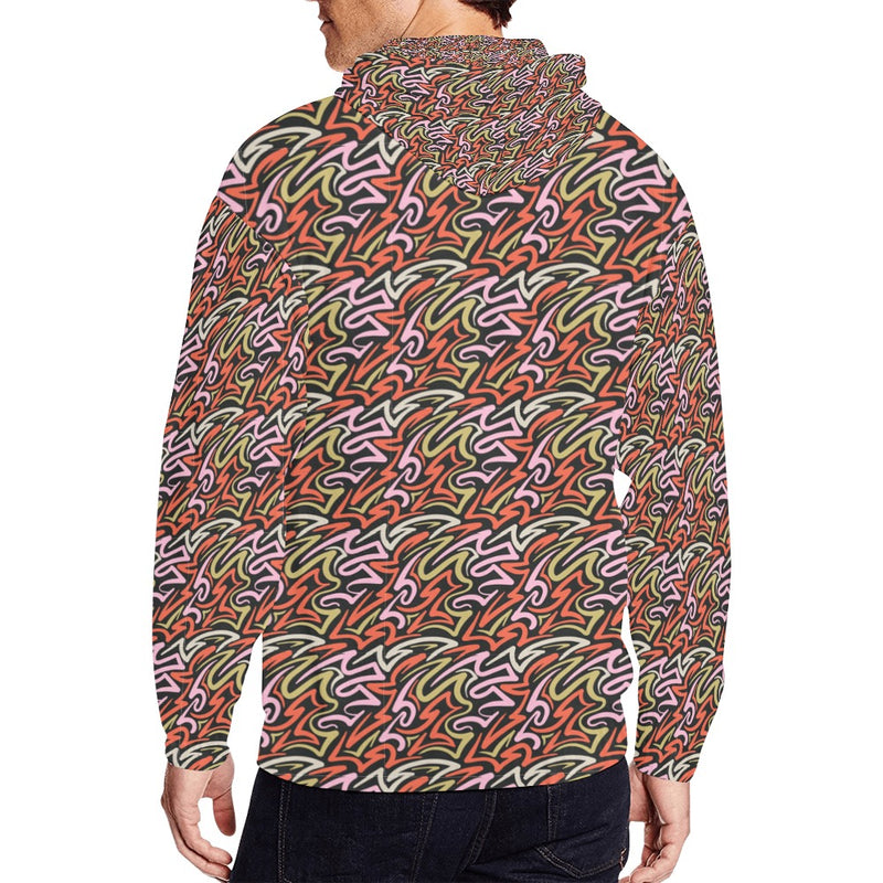 Men's All Over Print Full Zip Hoodie (Model H14)