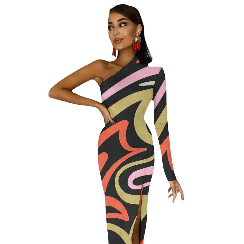 Women's Half Sleeve Slit Dress
