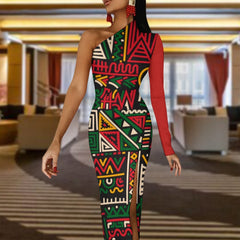 Half Sleeve Slit Dress