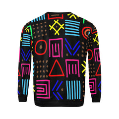 AfroCentrc Pattern  Black culture Black History Harlem Renaissance)Men's All Over Print Sweatshirt ( Harlem Print Magic