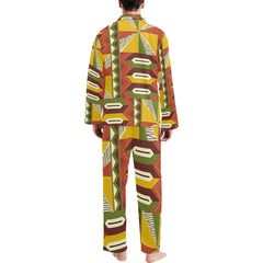 Men's V-Neck Long Pajama Set