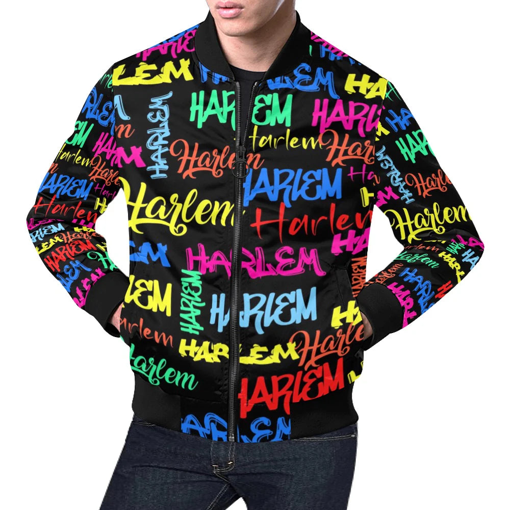 Men's All Over Print Bomber Jacket (Model H19)