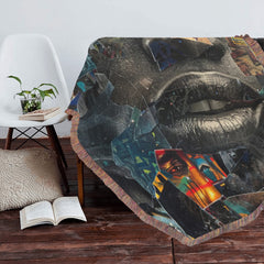 Ultra-Soft Mixed Green Fringe Blanket 60"x80"