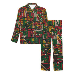 Men's V-Neck Long Pajama Set