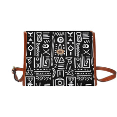 Waterproof Canvas Bag-Brown (All Over Print) (1641)