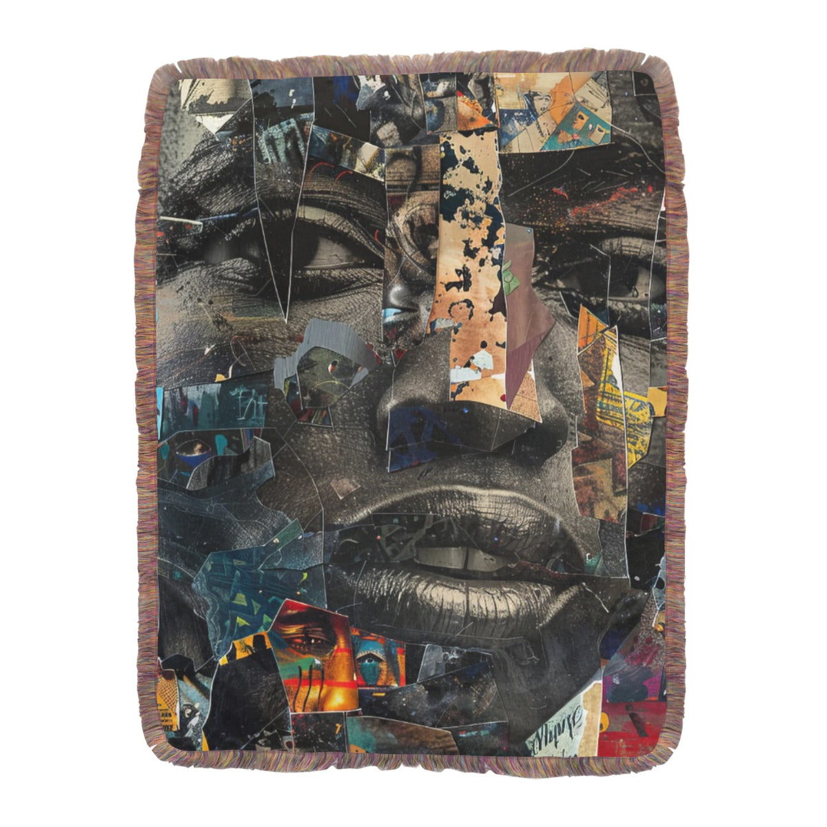 Ultra-Soft Mixed Green Fringe Blanket 60"x80"