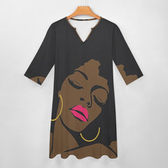 7-point sleeve dress