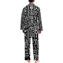 Men's V-Neck Long Pajama Set